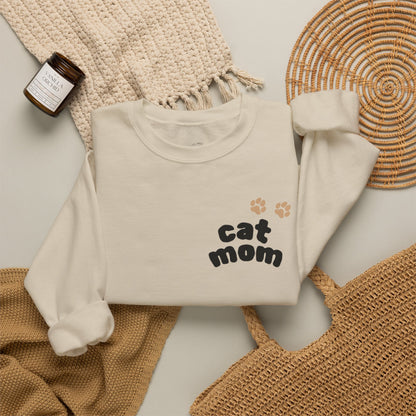 Custom Cat Photo Sweatshirt, Personalized Cat Mom Shirt (Two-Sided)