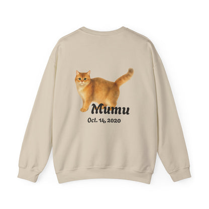 Custom Cat Photo Sweatshirt, Personalized Cat Mom Shirt (Two-Sided)
