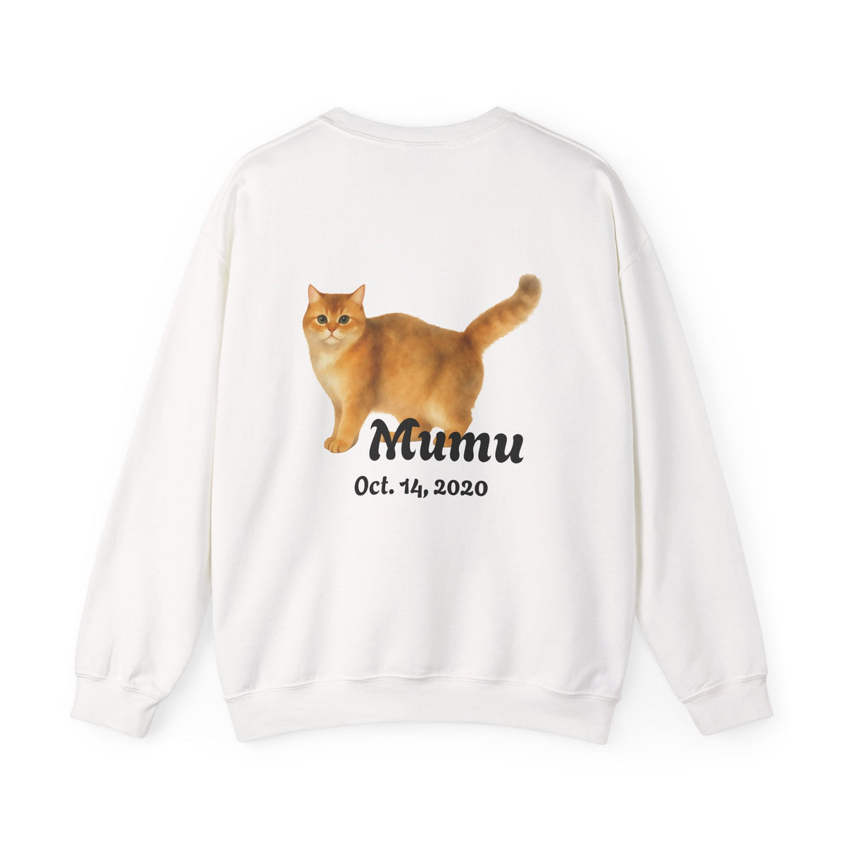 Custom Cat Photo Sweatshirt, Personalized Cat Mom Shirt (Two-Sided)