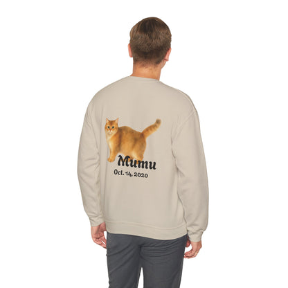 Custom Cat Photo Sweatshirt, Personalized Cat Mom Shirt (Two-Sided)