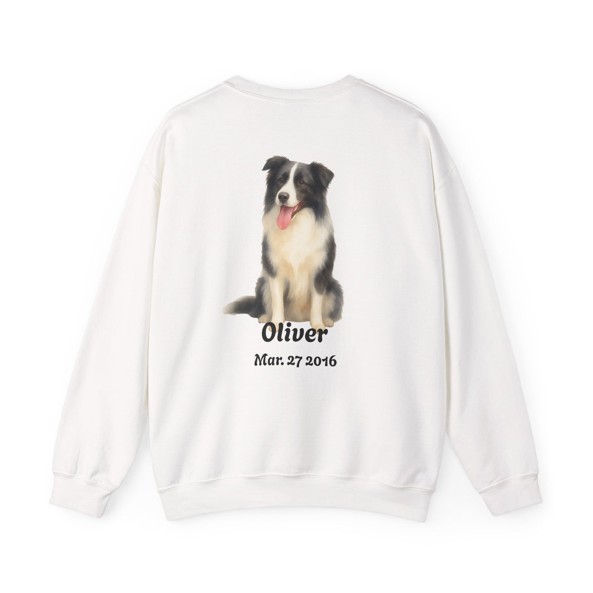 Custom Dog Photo Sweatshirt, Personalized Dog Dad Shirt (Two-Sided)
