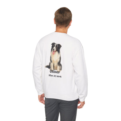 Custom Dog Photo Sweatshirt, Personalized Dog Dad Shirt (Two-Sided)
